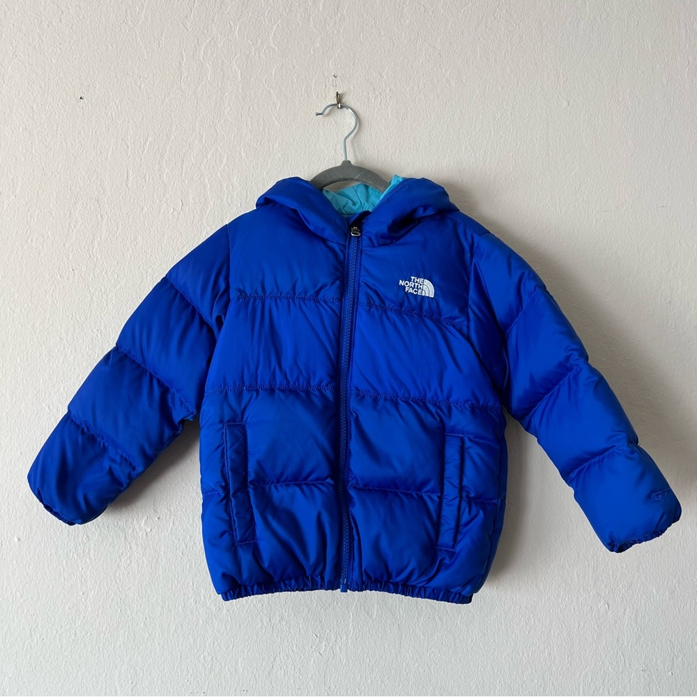 The North Face Perrito 550 Puffer Toddler 4T Royal Blue Hooded Jacket